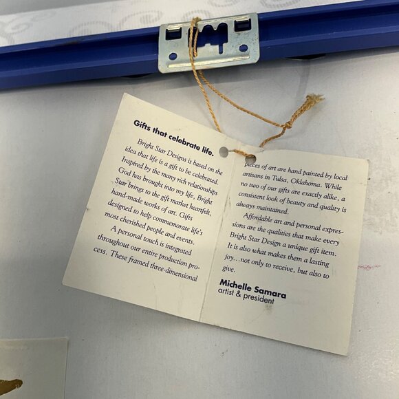 Bright Star Designs Michelle Samara Boy Wall Art Bright Blue metal Frame - Picture 4 of 10